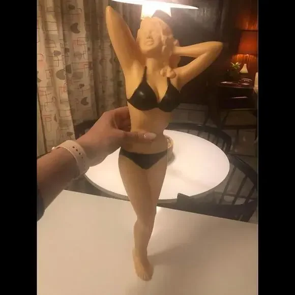 1957 Jayne Mansfield water bottle pin up girl beauty queen 22” in great shape - Picture 1 of 10